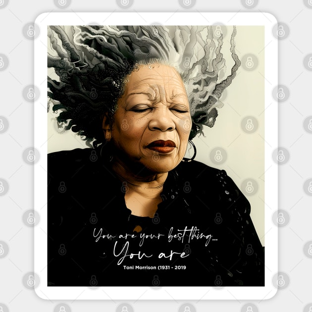 Black History Month: Toni Morrison, “You are your best thing ... You are” Sticker by Puff Sumo